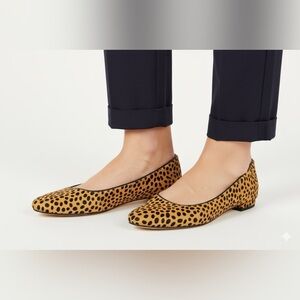 Steve Madden | Leopard Print Square Toe Flats in Genuine Cow Hair